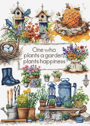 Cross stitch kit Garden Plants - Luca-S