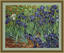 Cross Stitch Kit Irises, reproduction of Van Gogh - Luca-S