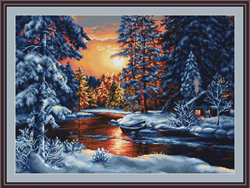 Cross Stitch Kit Winter Landscape - Luca-S