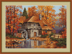 Cross Stitch Kit Autumn Landscape - Luca-S