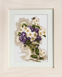 Cross Stitch Kit Jasmine Flowers - Luca-S