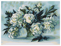 Cross Stitch Kit Peonies - Luca-S