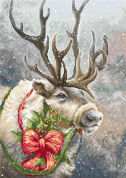 Cross stitch kit Christmas Deer - Luca-S