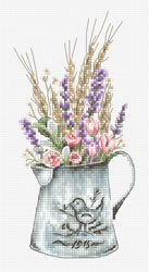 Cross stitch kit Bouquet with Lavender - Luca-S