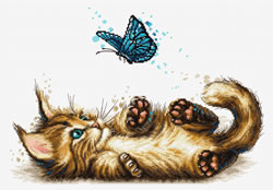 Cross stitch kit Playful Kitten - Luca-S