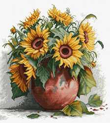Borduurpakket The Sunflowers - Luca-S