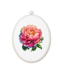 Borduurpakket Coral Charm Peony - Luca-S