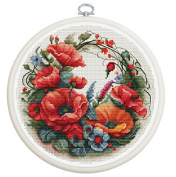Cross stitch kit Composition With Poppies - Luca-S