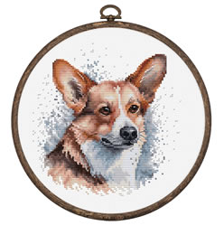 Cross stitch kit Welsh Corgi - Luca-S