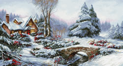 Cross stitch kit Winter Landscape - Luca-S