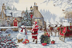 Cross stitch kit Santa's Cottage - Luca-S