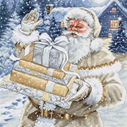 Cross stitch kit Santa and Pressies - Luca-S