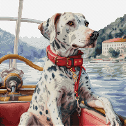 Cross stitch kit The Dalmatian on Lake Como - Luca-S