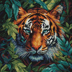 Cross stitch kit Tiger of the Jungle - Luca-S