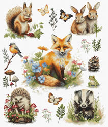 Cross stitch kit Forest Animals - Luca-S