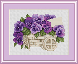 Petit Point stitch kit Pansy - Luca-S