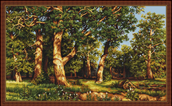 Petit Point borduurpakket The Oak Grove, reproduction of I.I. Shishkin - Luca-S