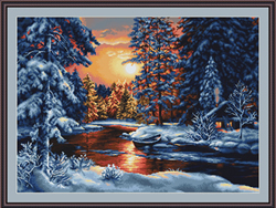 Petit Point stitch kit Winter Landscape - Luca-S