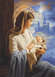 Petit Point stitch kit Saint Mary and The Child - Luca-S