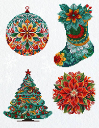 Borduurpakket Winter Decorations - Luca-S