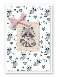 Cross stitch kit Postcard Raccoon - Luca-S