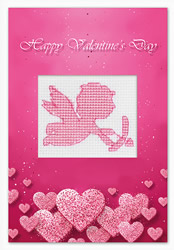 Borduurpakket Postcard Valentine's Day Cupid - Luca-S