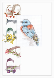 Cross stitch kit Postcard - Bird Paris - Luca-S