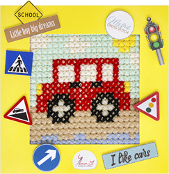 Cross stitch kit My First Embroidery - Car - Luca-S