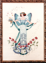 Cross Stitch Chart April's Blue Diamond - Mirabilia Designs