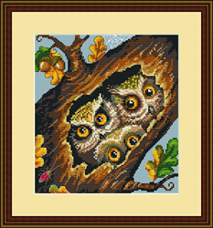 Cross Stitch Kit Owls - Merejka