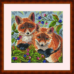 Cross Stitch Kit Foxes - Merejka