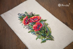 Cross stitch kit Vintage Poppies - Merejka
