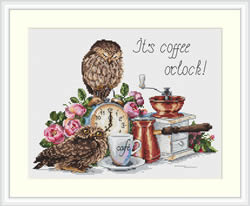 Cross Stitch Kit It's Coffee O'Clock - Merejka