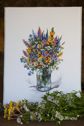 Cross stitch kit The Thistle Bouquet - Merejka