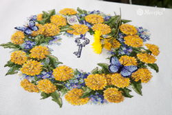 Cross stitch kit Dandellion Wreath - Merejka