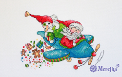 Cross stitch kit Christmas Flight - Merejka