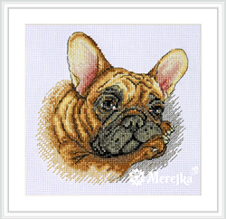 Cross stitch kit French Bulldog - Merejka