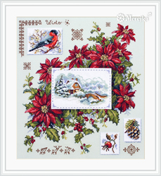 Cross stitch kit Winter Sampler - Merejka