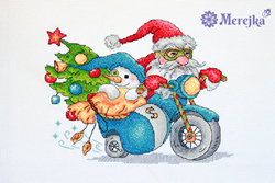 Cross stitch kit Christmas Racing - Merejka