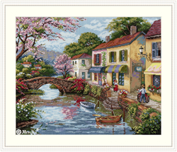 Cross stitch kit Quaint Village Shops - Merejka