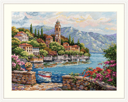 Cross stitch kit Lago di Como - Merejka