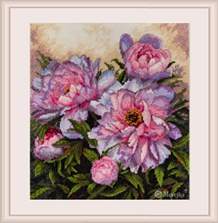 Cross stitch kit Tender Peonies - Merejka