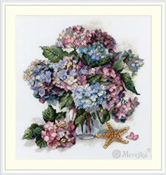 Cross stitch kit Hydrangea - Merejka