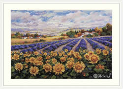 Cross stitch kit Fields of Lavender and Sun - Merejka