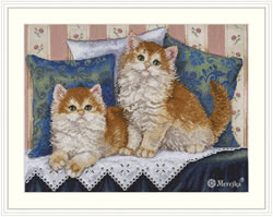 Cross stitch kit Fluffy Fellows - Merejka