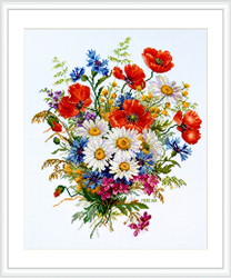 Cross stitch kit Meadow Blooms - Merejka