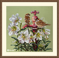 Cross stitch kit Among the Lilies - Merejka