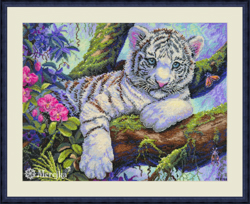 Cross stitch kit White Tiger - Merejka