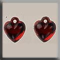 Glass Treasures Very Sml Domed Heart-Bright Red - Mill Hill