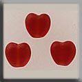 Glass Treasures Small Channeled Heart-Matte Ruby - Mill Hill